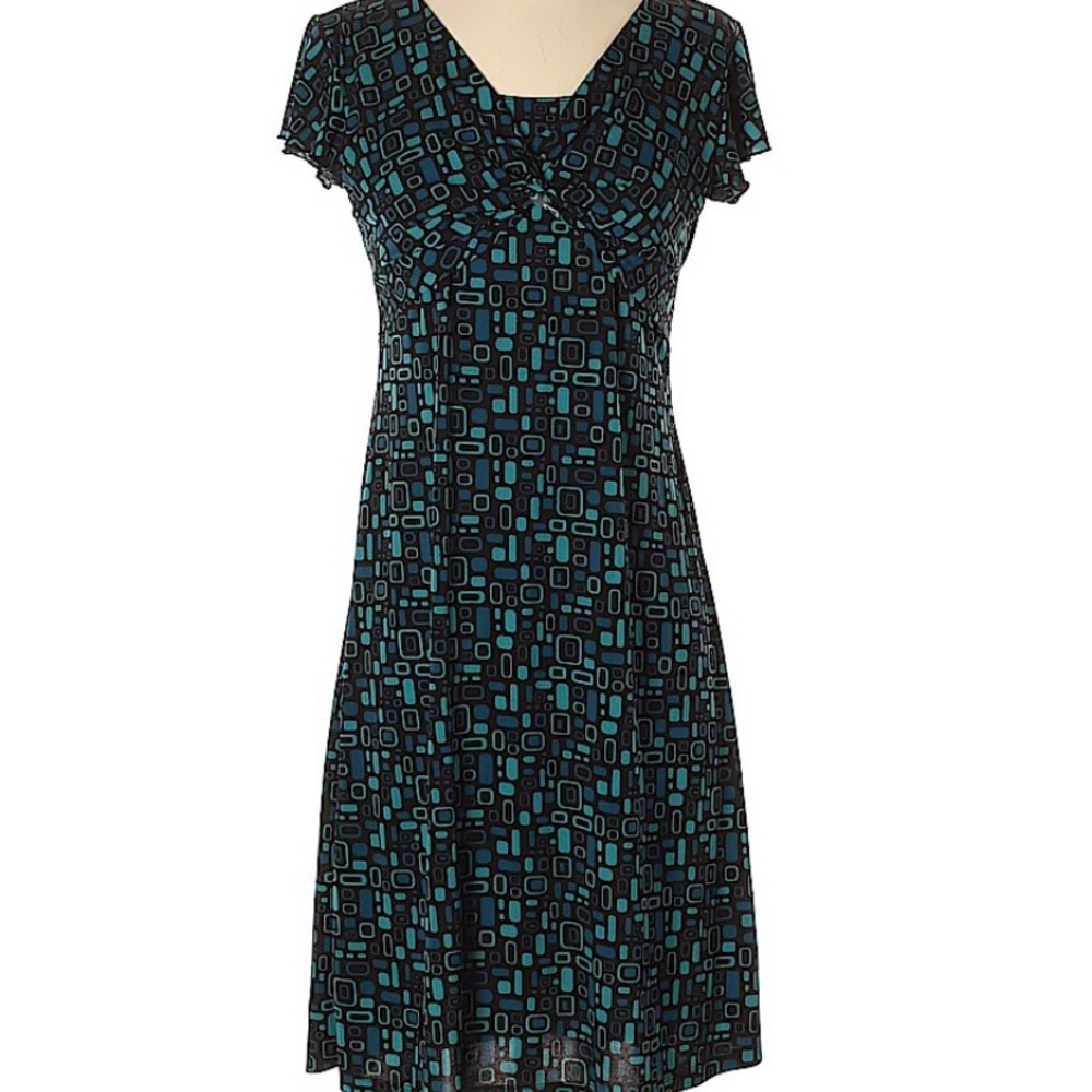 Perseption Geometric teal dress